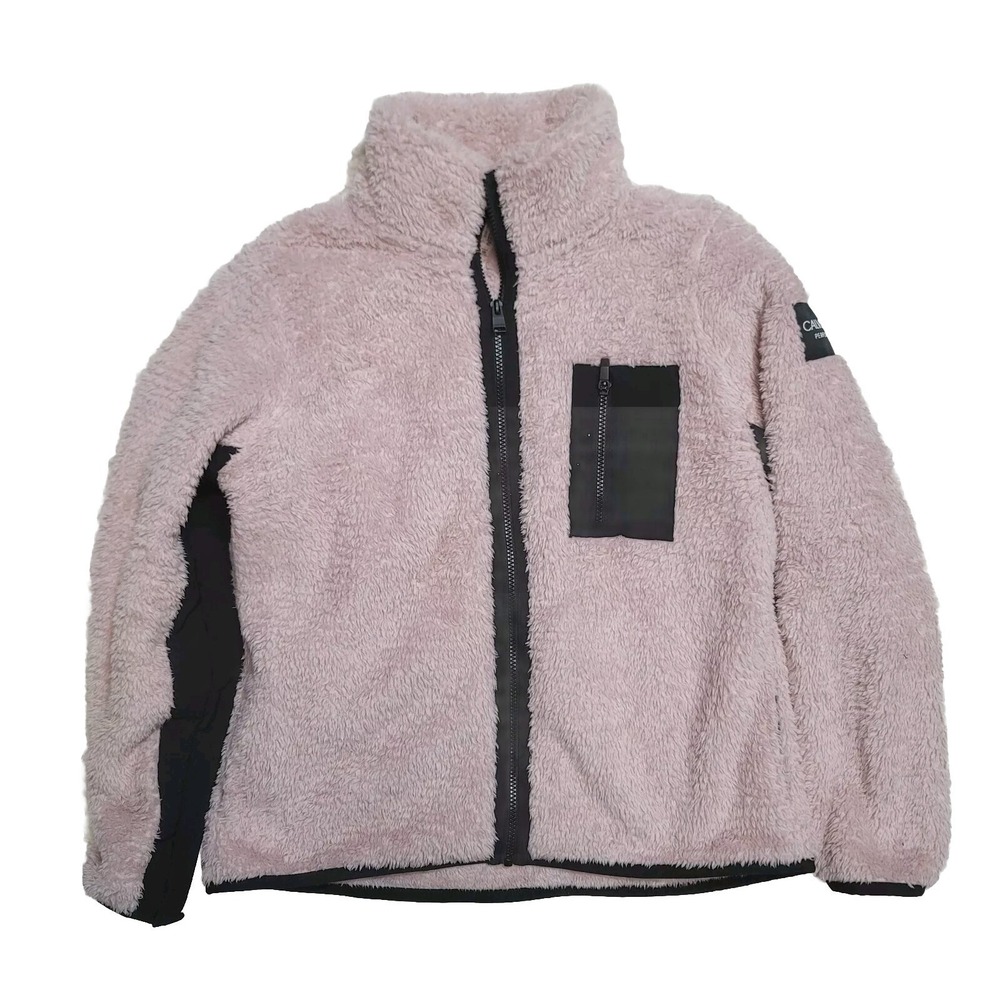Calvin Klein Performance Women's Fleece Jacket Large Pink Zip Up